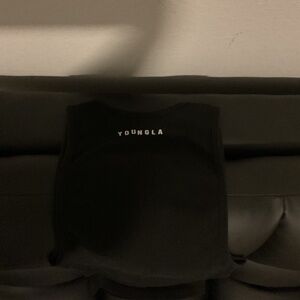 YoungLA Tank Top Mens L Black Ribbed Muscle T-Shirt Sleeveless Athletic Gym